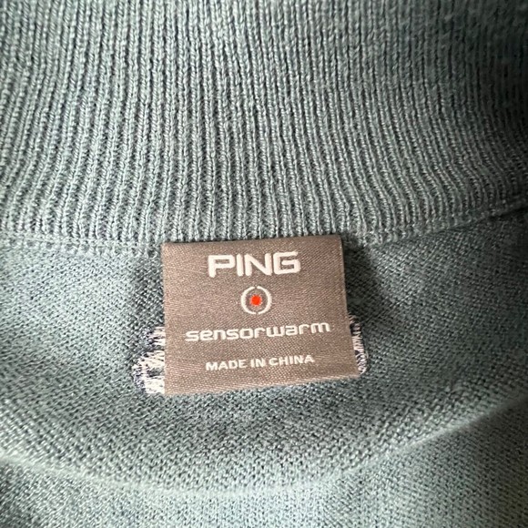 Ping Men's Lgt Blue Merino Wool Blend Sensorwarm 1/4 Zip Sweater Jumper Golf, M - Picture 11 of 16